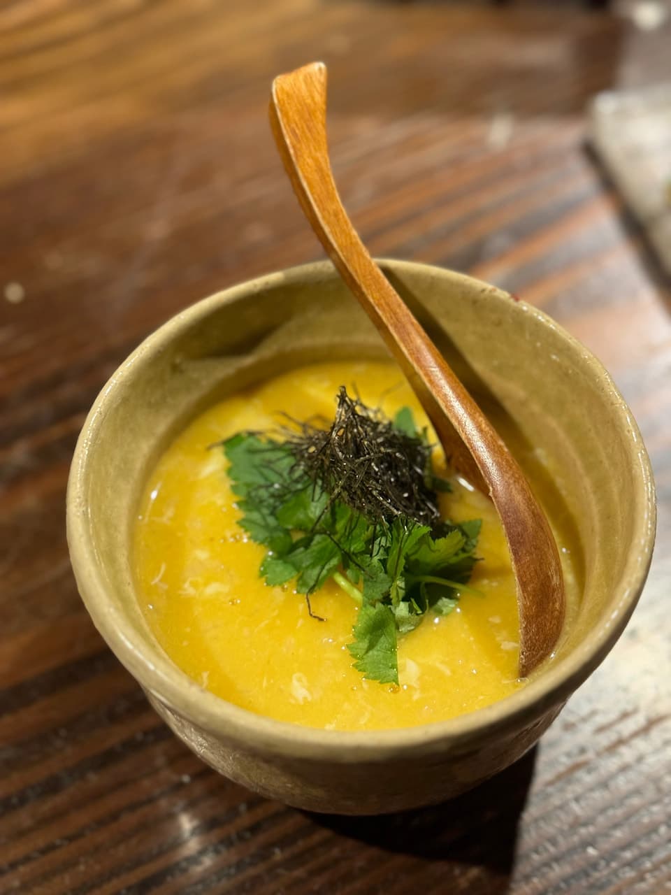 Rich and comforting chicken broth at Toriko, Kyoto