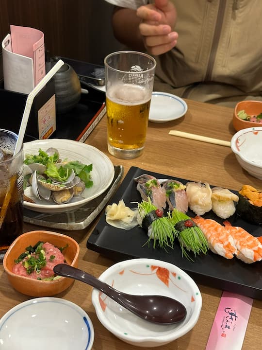 Fresh sea urchin sushi at Sushi Zanmai restaurant in Tokyo