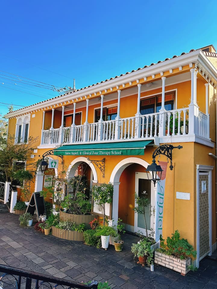 Charming Jiyūgaoka in Meguro, Tokyo, known for its stylish home goods stores, cafes, and European-style architecture